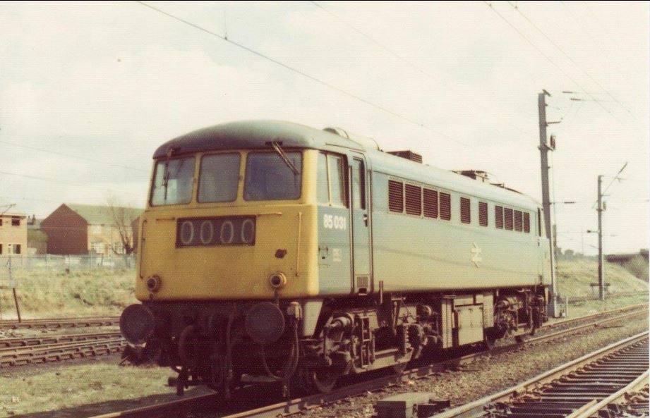 BR Class85 85031 Springs Branch 1977 Electric Loco. Don't forget Harry Walder prints on sale on.fb.me/1Shix4z