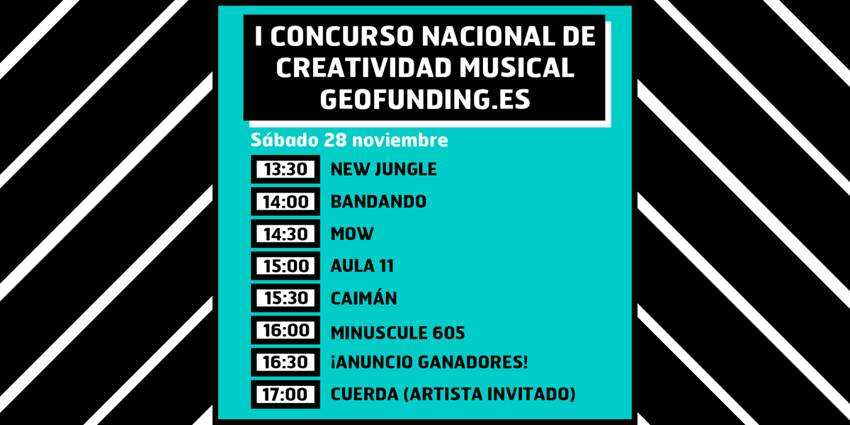 ABLAB_'s tweet photo. ¿Quién ganará el Concurso de Creatividad Musical @geofunding2015? Lo único que sabemos seguro son los horarios ;) https://t.co/48j1MJWopj