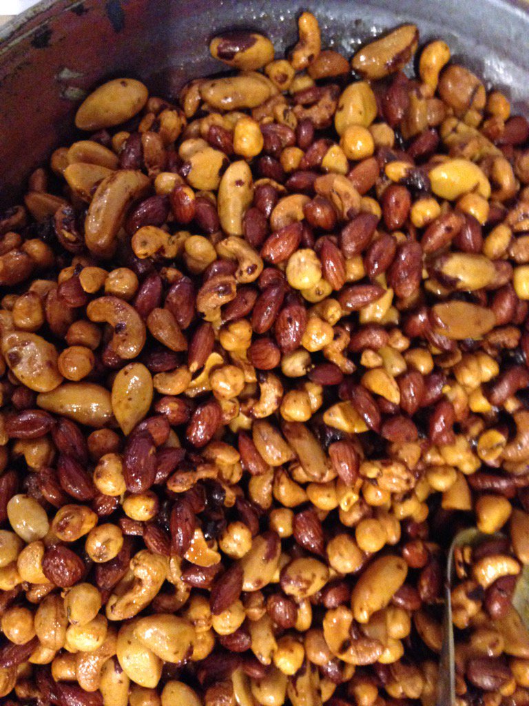 Spiced nuts, #moreish or what?