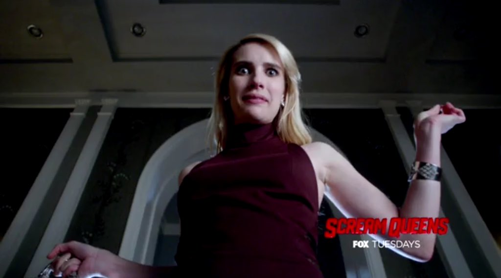 sqnewsupdates's tweet image. -SCREENSHOTS- Zayday, Cathy, Chanel and Wes in 1x10, "Thanksgiving" #ScreamQueens