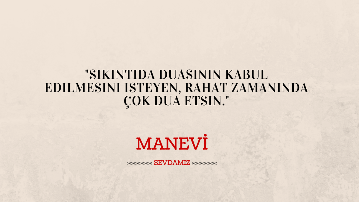 #AsılMesele Rahat Zamanda Yapılan Dua...