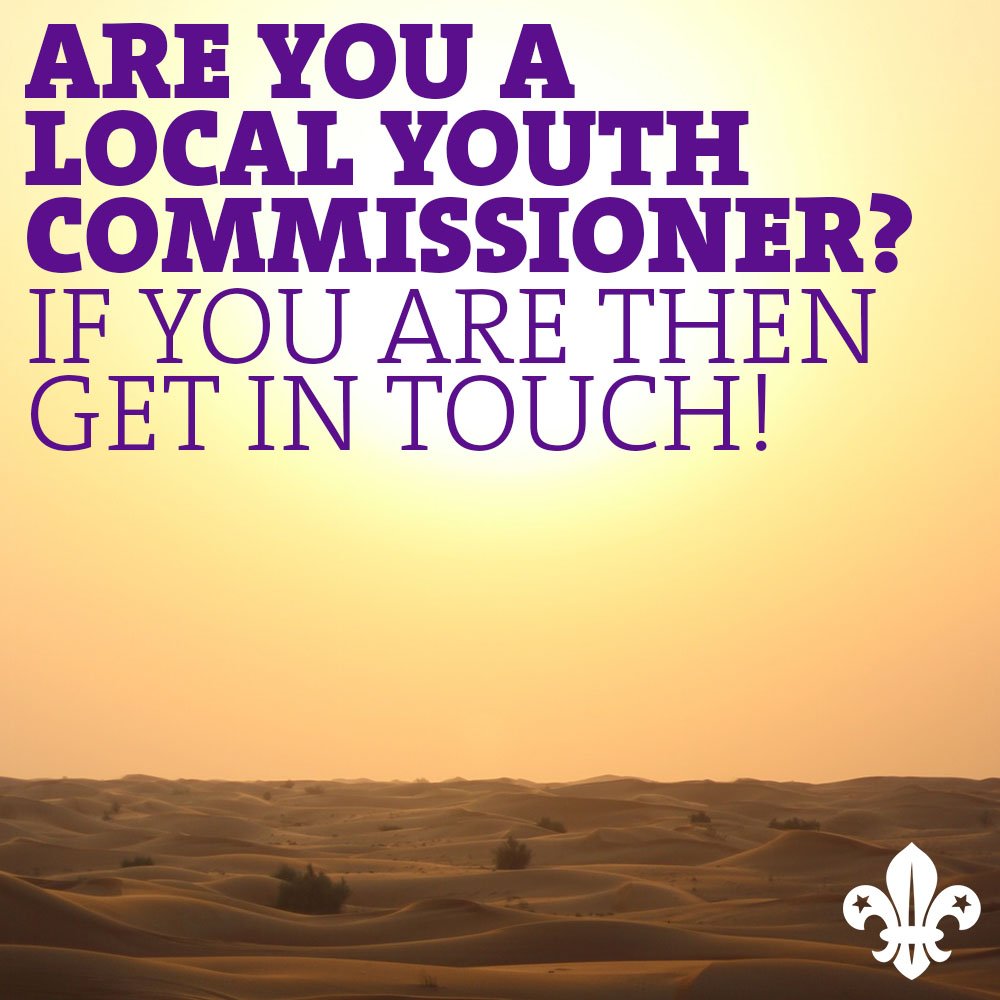 Are you a local Youth Commissioner or know someone who is? Reply or drop an email to social.media@scouts.org.uk!