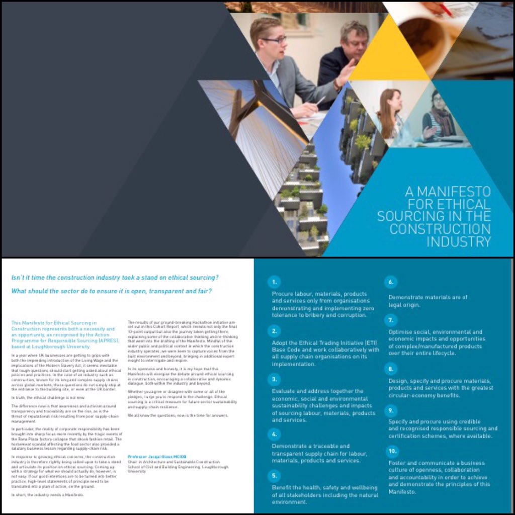 MunishDatta's tweet photo. Very important launch of ‘Manifesto for #Ethical Sourcing in #Construction’ today https://t.co/cMwFyvaziq https://t.co/fPb1OyqymU