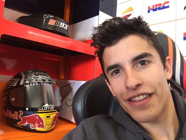 WeAre93's tweet photo. .@marcmarquez93 is in Jerez for the last test of the year. Enjoy the ride! #IAM93 #MotoGP @box_repsol https://t.co/W3ek8FD42O