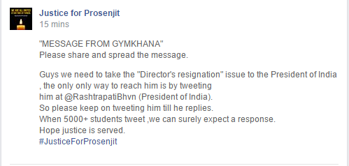 memanisharao's tweet photo. Keep tweeting and tag @RashtrapatiBhvn .
#JusticeForProsenjit https://t.co/jKp8za8eFC