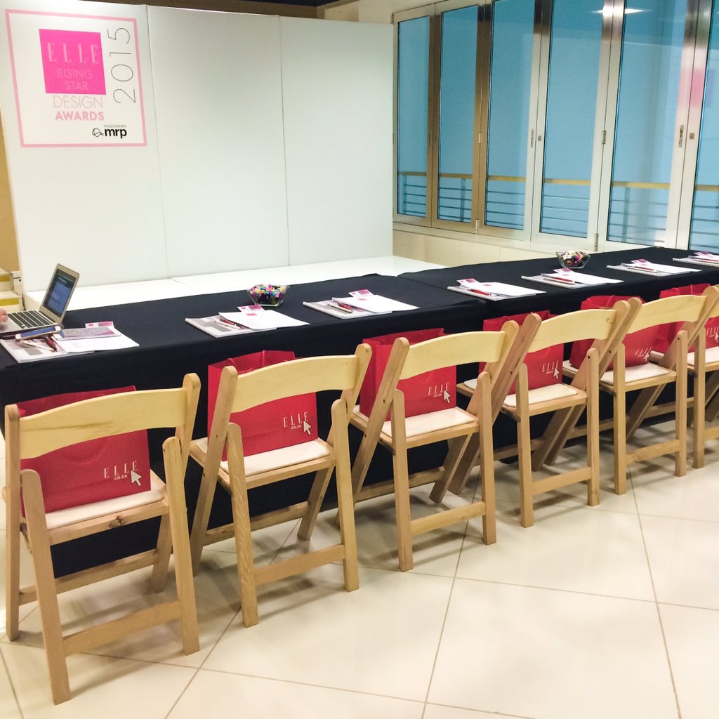 ELLESouthAfrica's tweet photo. We're all set up @HPCHydePark for the final round of #ELLERisingStar @MRPfashion judging! Who are you rooting for? https://t.co/2QuQZn1OvK
