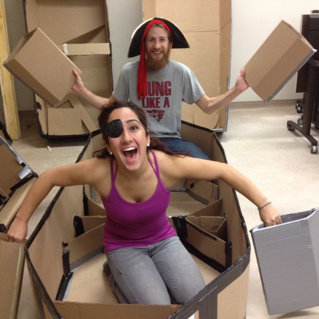 Argh matey! <a href="/uOttawa/">Université d'Ottawa | University of Ottawa</a> Ed students designing cardboard vessels to make them better STEM teachers. <a href="/OttawaMorning/">CBCOttawaMorning</a>