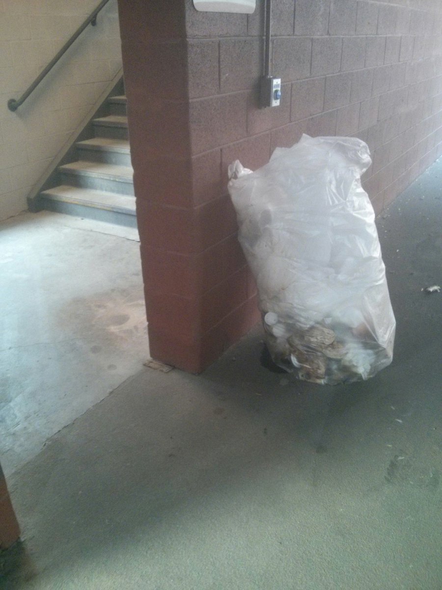 AtriumGarage's tweet photo. "Mom, yes I DID take out the garbage! ... Well you didn't specify how far out to take it..." https://t.co/YwaLyIK6do