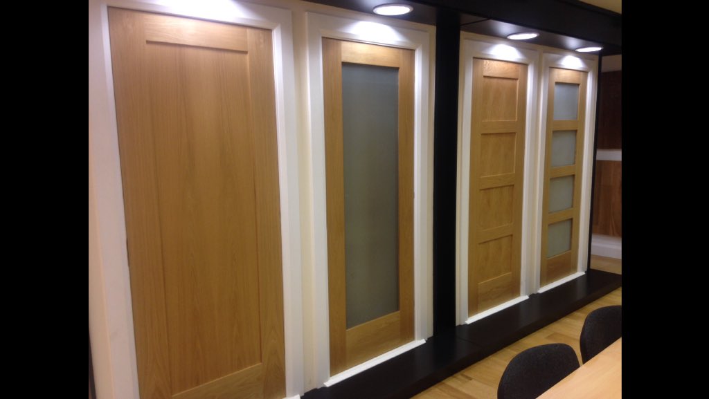Sale on brand new shaker oak 1 &amp; 4 panel doors. Solid - £75
Clear glass - £95
Frosted glass - £100
Grab a bargain!!!