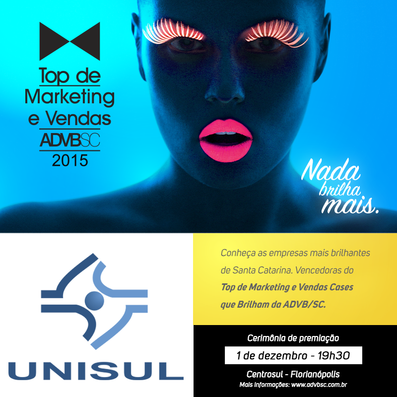 advb_sc's tweet photo. Veja mais detalhes em nossa fanpage sobre o case da Unisul, empresa premiada no #TopDeMarketingEVendasADVBSC https://t.co/hh1jWqsdcw