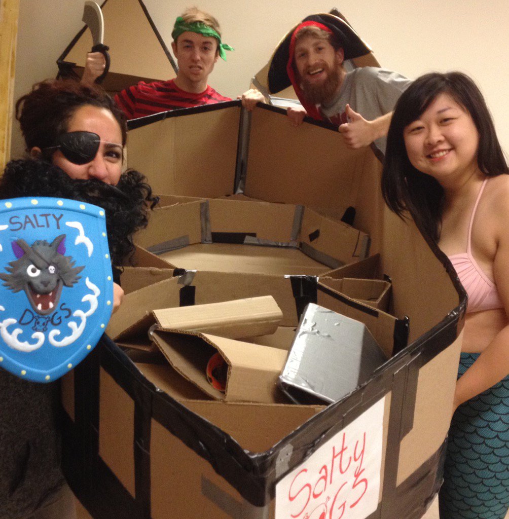 Pirates &amp; siren. Salty Dogs hope cardboard vessel most buoyant. <a href="/uOttawa/">Université d'Ottawa | University of Ottawa</a> <a href="/OttawaMorning/">CBCOttawaMorning</a>