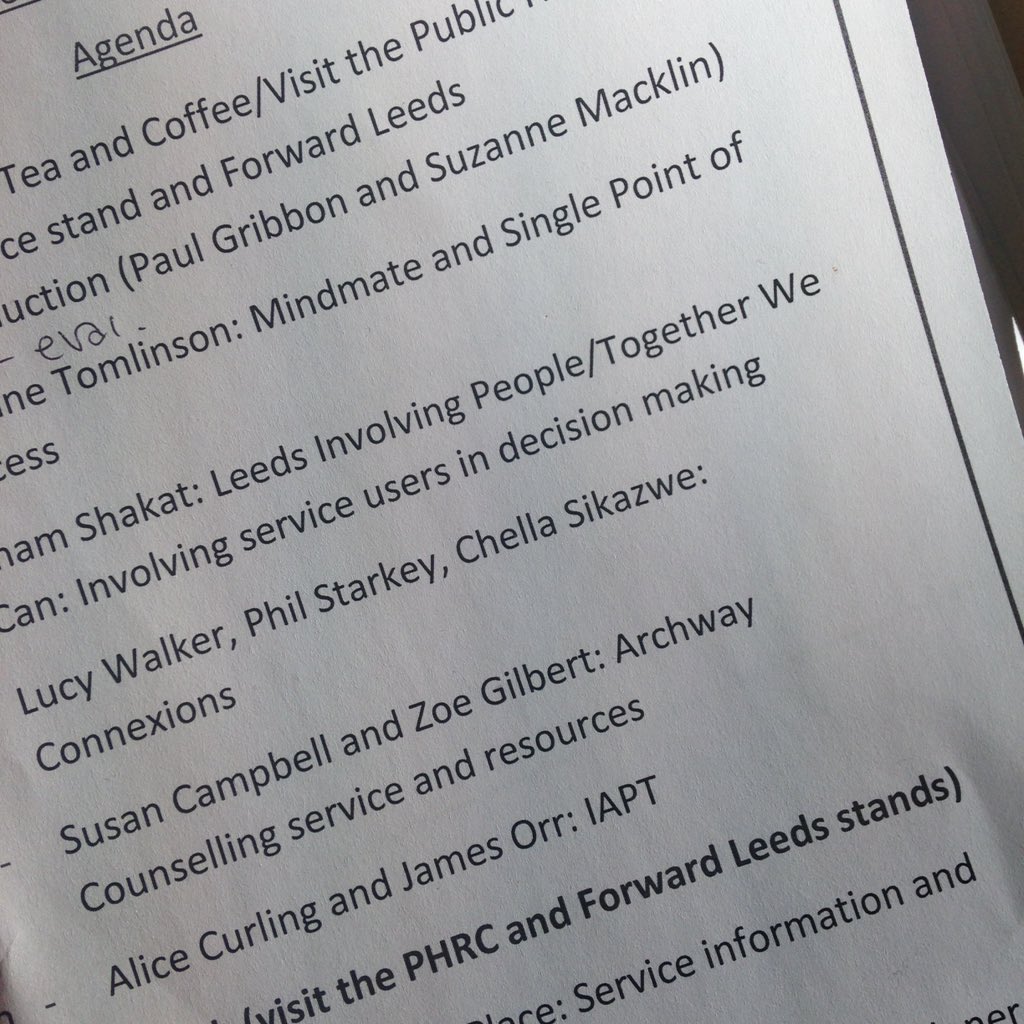 ConnexionsLeeds's tweet photo. Were excited about our Mental Health Practitioner Meet tomorrow. Packed agenda!!  #SupportingYP @Child_Leeds https://t.co/xw4akLPbBn