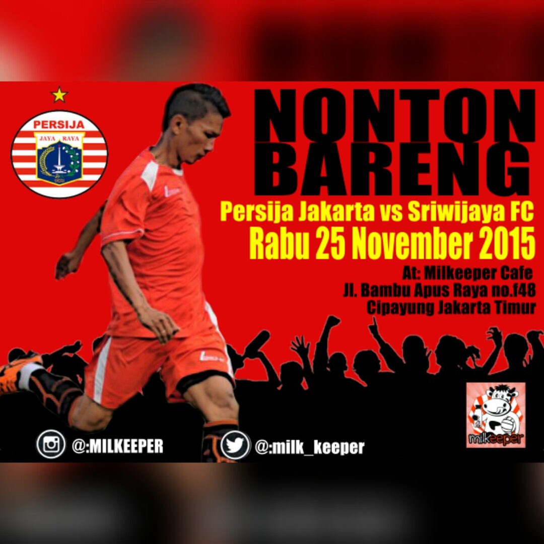 ip_tuladan's tweet photo. Ada susu perawan nya ga bang ? "@A3_licious: Nobar di @milk_keeper Nobar Persija Jkt Vs Sriwijaya https://t.co/mdCdB6S0f2""