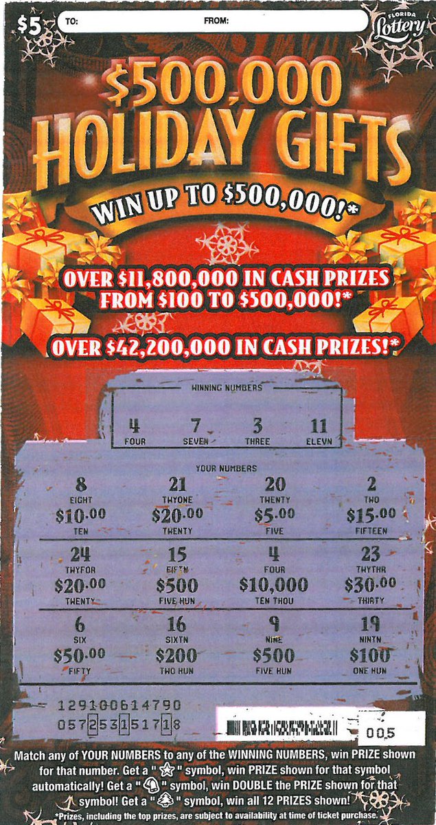 Florida Lottery on Twitter: "Three more $10,000 winners 