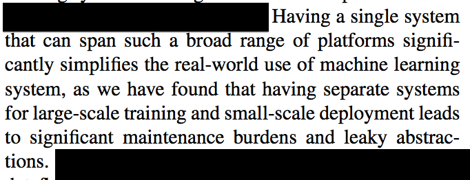 dmurga's tweet image. This is the best quote from the #TensorFlow paper. #WriteOnceRunAnywhere meets #DeepLearning tensorflow.org