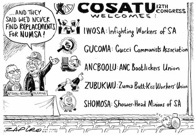 Zwelinzima1's tweet photo. Zapiro on COSATU congress https://t.co/nxBlulzu0z