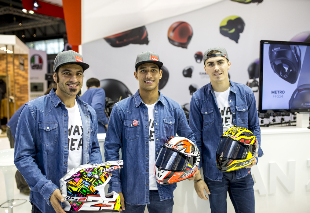 LS2Official's tweet photo. OUR BEST RIDERS IN EICMA.
#EICMA #LS2Helmets #LS2AlwaysHead #LS2moments #LS2riders 
https://t.co/42Sl4Jpqky https://t.co/mspYcjNwHf