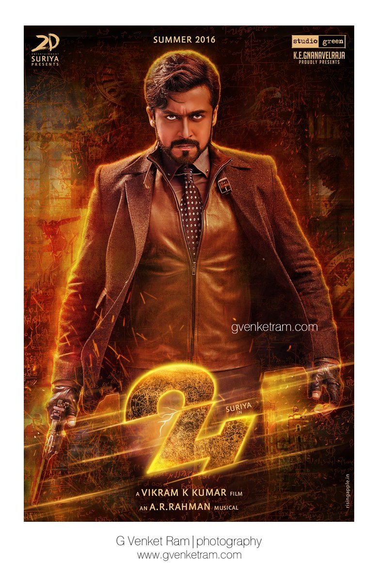 g.venket ram (@venketramg) on Twitter photo Photoshoot First look of <a href="/Suriya_offl/">Suriya Sivakumar</a> from #24theMovie <a href="/arrahman/">A.R.Rahman</a> #VikramKKumar Photoshoot First look of <a href="/Suriya_offl/">Suriya Sivakumar</a> from #24theMovie <a href="/arrahman/">A.R.Rahman</a> #VikramKKumar