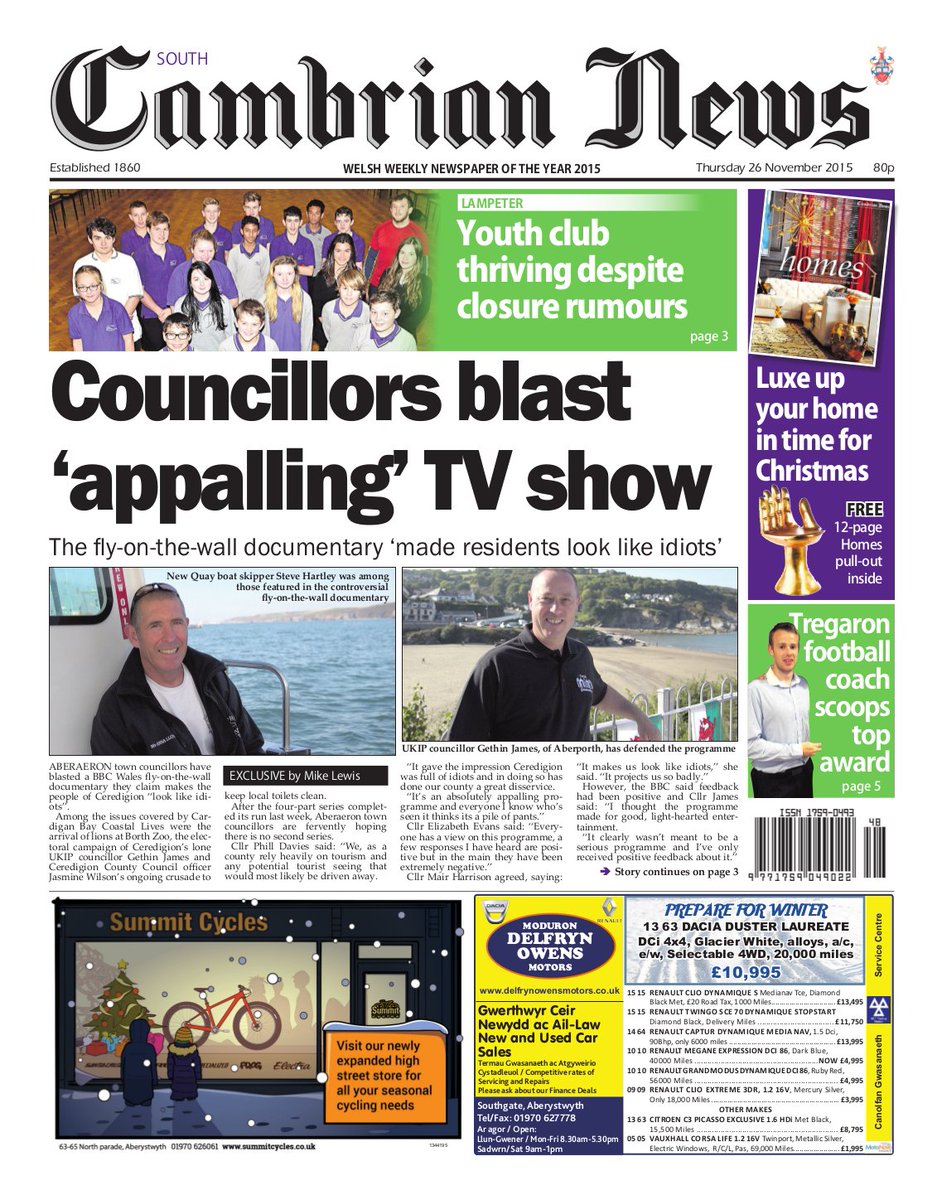 CambrianNews's tweet photo. South Ceredigion - Councillors blast BBC documentary for making residents 'look like idiots'. https://t.co/zdyRwqTDau