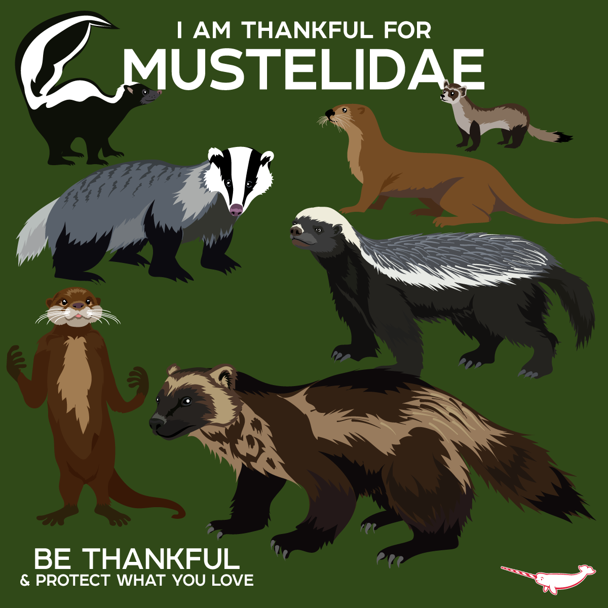 PepomintNarwhal's tweet photo. I'm #Thankful for Mustelidae!
#ConservationThroughCreativity
https://t.co/2BsS6D0k2Z https://t.co/n4v8VQ5mOz
