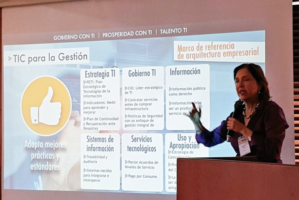 marisabelmejia's tweet photo. Iniciamos la 1ra Jornada de arquitectura empresarial de @Acis_co y @Ministerio_TIC Camino hacia un Estado eficiente https://t.co/vvEqFR24PM