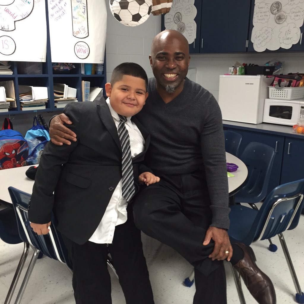BelAirPanthers's tweet photo. Today is dress like you favorite teacher day. Look at all the little Mr. Mitchell's I found at Bel Air ES. #Pride https://t.co/ujobgIWsRs