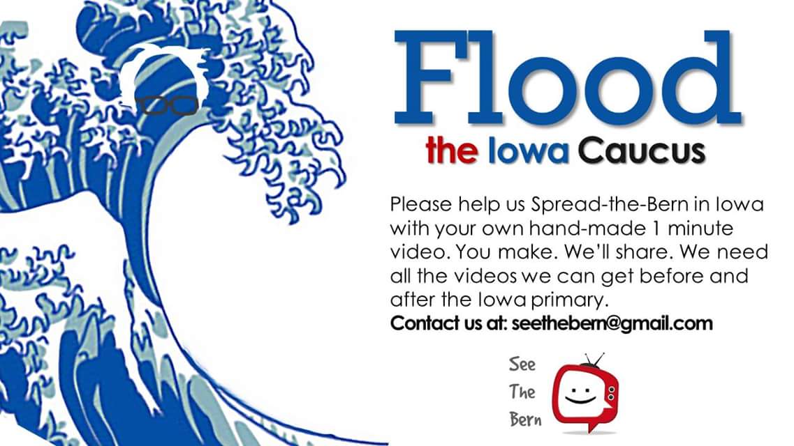 tlfiegen's tweet photo. Hey #Iowa All hands on deck!  Make a 1 minute video of why you like #BernieSanders 
seethebern@gmail.com https://t.co/BmMUSulysX