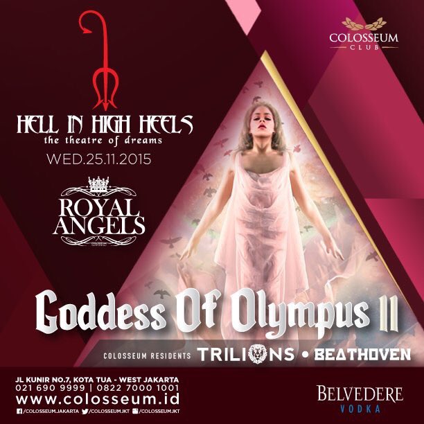 BeathovenMusik's tweet photo. Tomorrow // Goddes Of Olympus II w/ @DJTrilions @BeathovenMusik The Royal Angels | RSVP 0216909999 @ColosseumJKT https://t.co/N8Ft5pbhb3