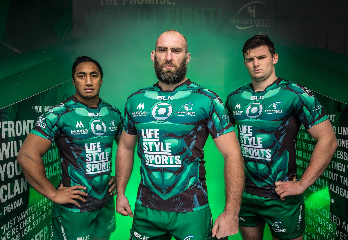 Connacht rugbys new Jersy they will wear this friday against Munster r/DCcomics