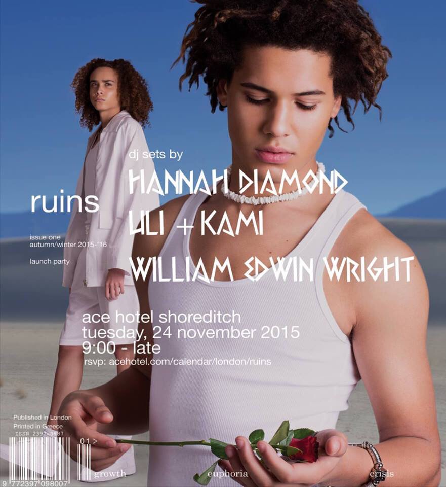DiamondWright_'s tweet photo. Diamond Wright's @Hannahdiamond_ &amp; @williamewright both DJing tonight at Ace Hotel, Ldn for the launch of Ruins mag https://t.co/nZqyti0L0N
