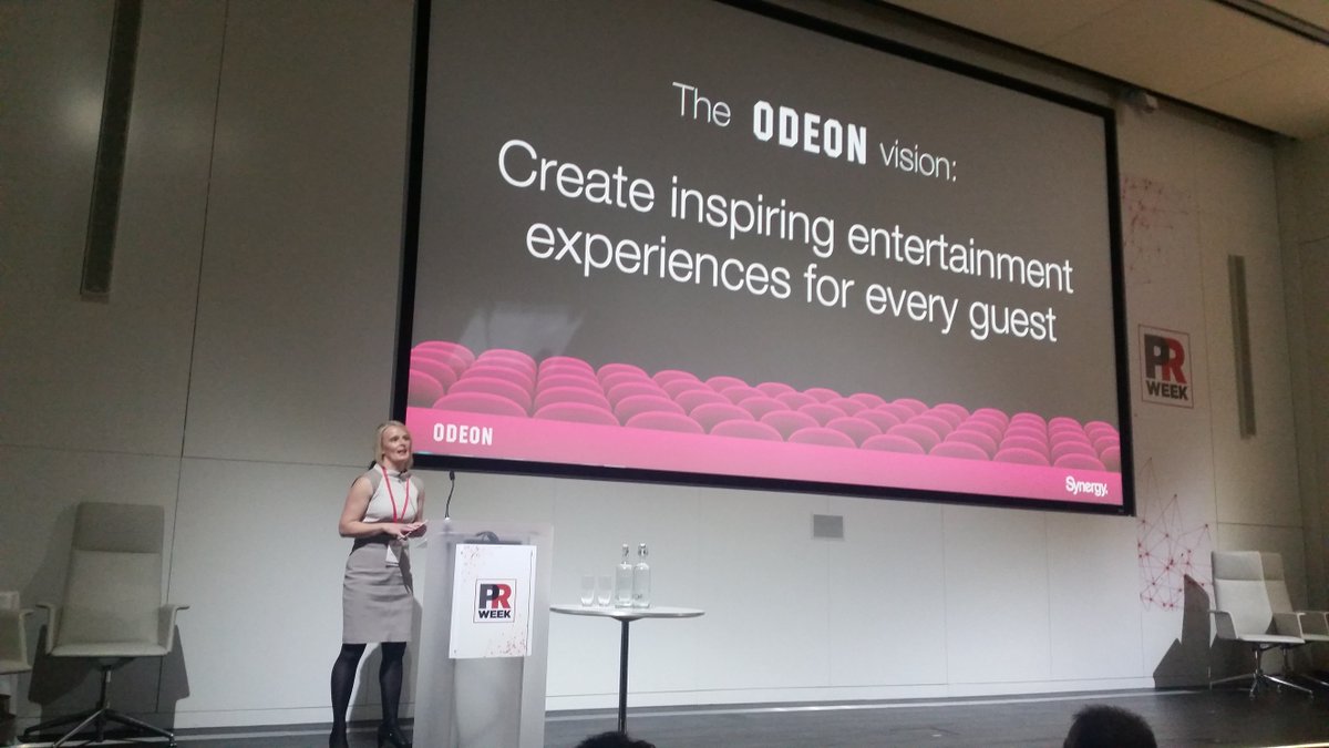 McCannSynergy's tweet photo. And we're up! Our director Gemma unveils the secrets of ODEON's #employerbrand at #PRWInternal https://t.co/AsCDooPDUb