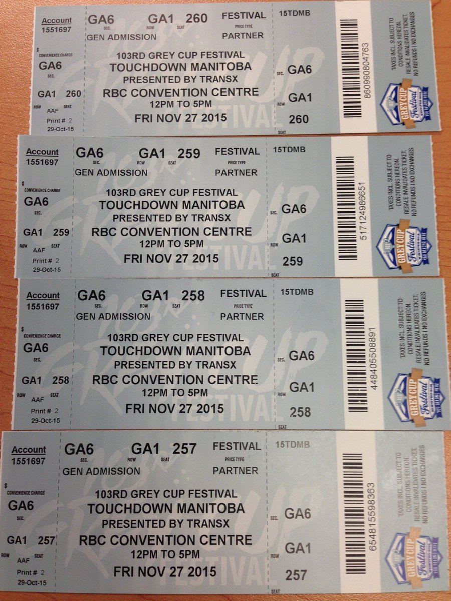 TourismWPG's tweet photo. RT to win! 4 tickets to @GreyCupFestival Touchdown Manitoba @RBCConvCtreWpg on Fri Nov 27 (noon to 5) Draw tomorrow! https://t.co/XThicoN8OC