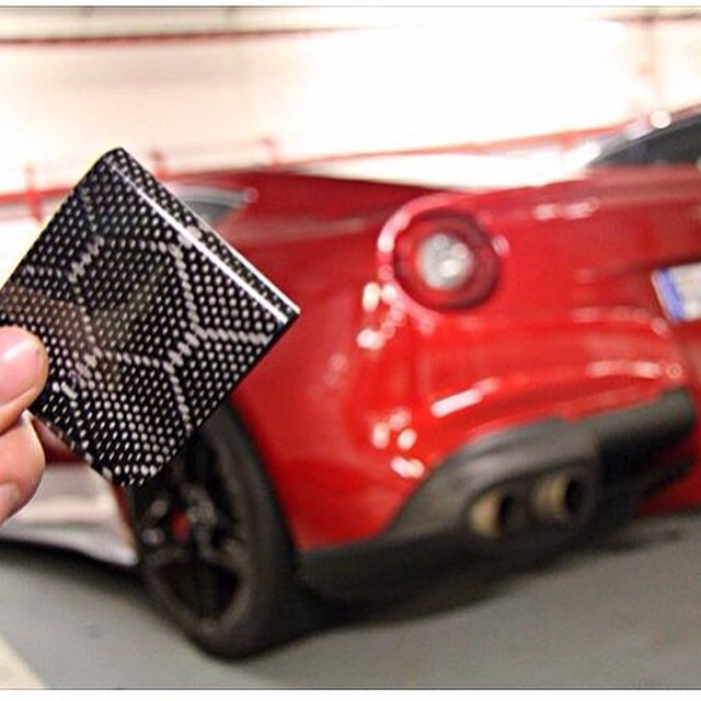 carbonfbrwallet's tweet photo. #Wasp #carbonfiber #moneyclip with the #Ferrari. https://t.co/fyPc4W71Ut https://t.co/1utjTXrwXc