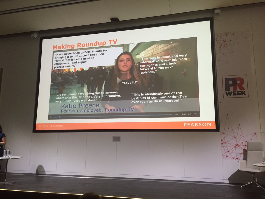michelemccolm's tweet photo. Employee TV created and presented by employees for employees interesting idea  #PRWInternal https://t.co/byqyIEONdV