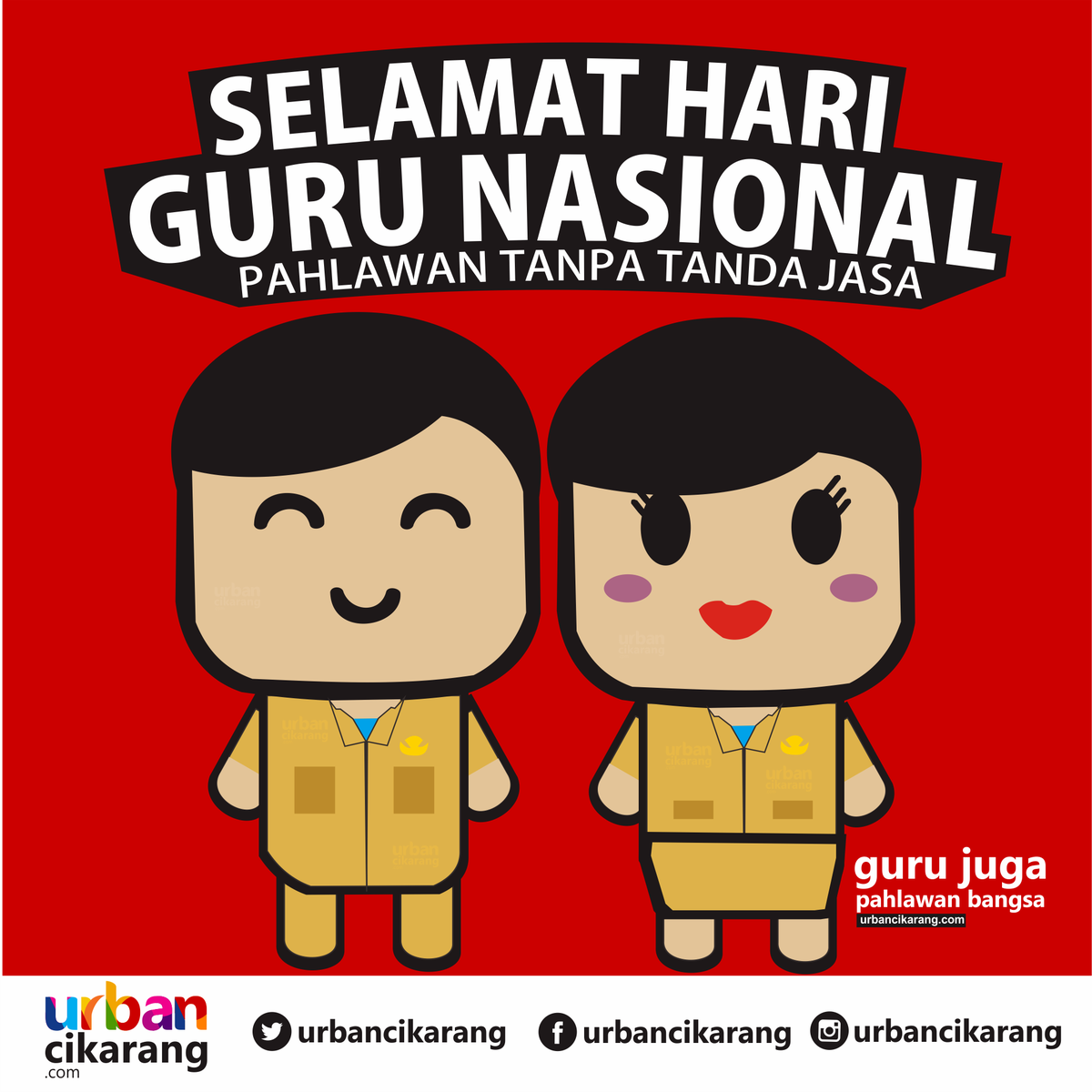Selamat Hari Guru Pahlawan Tanpa Tanda Jasa  Dark Brown Hairs