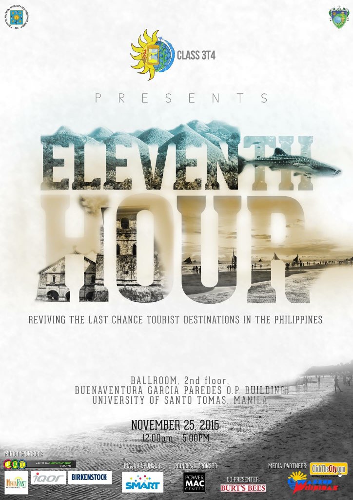 3T5Sync's tweet photo. Eleventh Hour: Reviving The Last Chance Tourist Destinations In The Philippines! Good luck and God bless class 3T4!⏳ https://t.co/grGw8j31Us