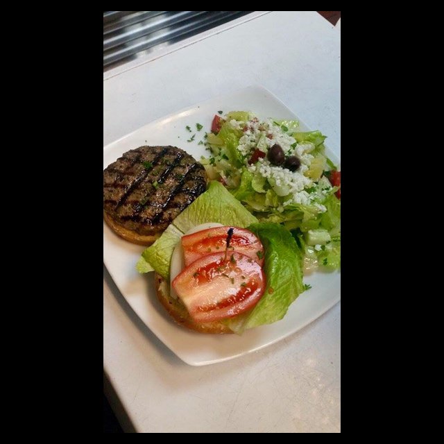 Have you tried our LAMB BURGER #special yet? It has finely ground lamb blended with parsley, and spices. #ilovewpb