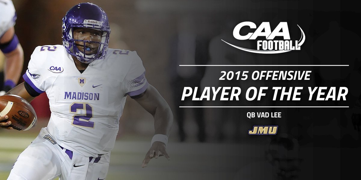 CAAFootball's tweet photo. Simply put - nobody was better in #CAAFB than @JMUFootball QB Vad Lee. https://t.co/DLb24yAJr9