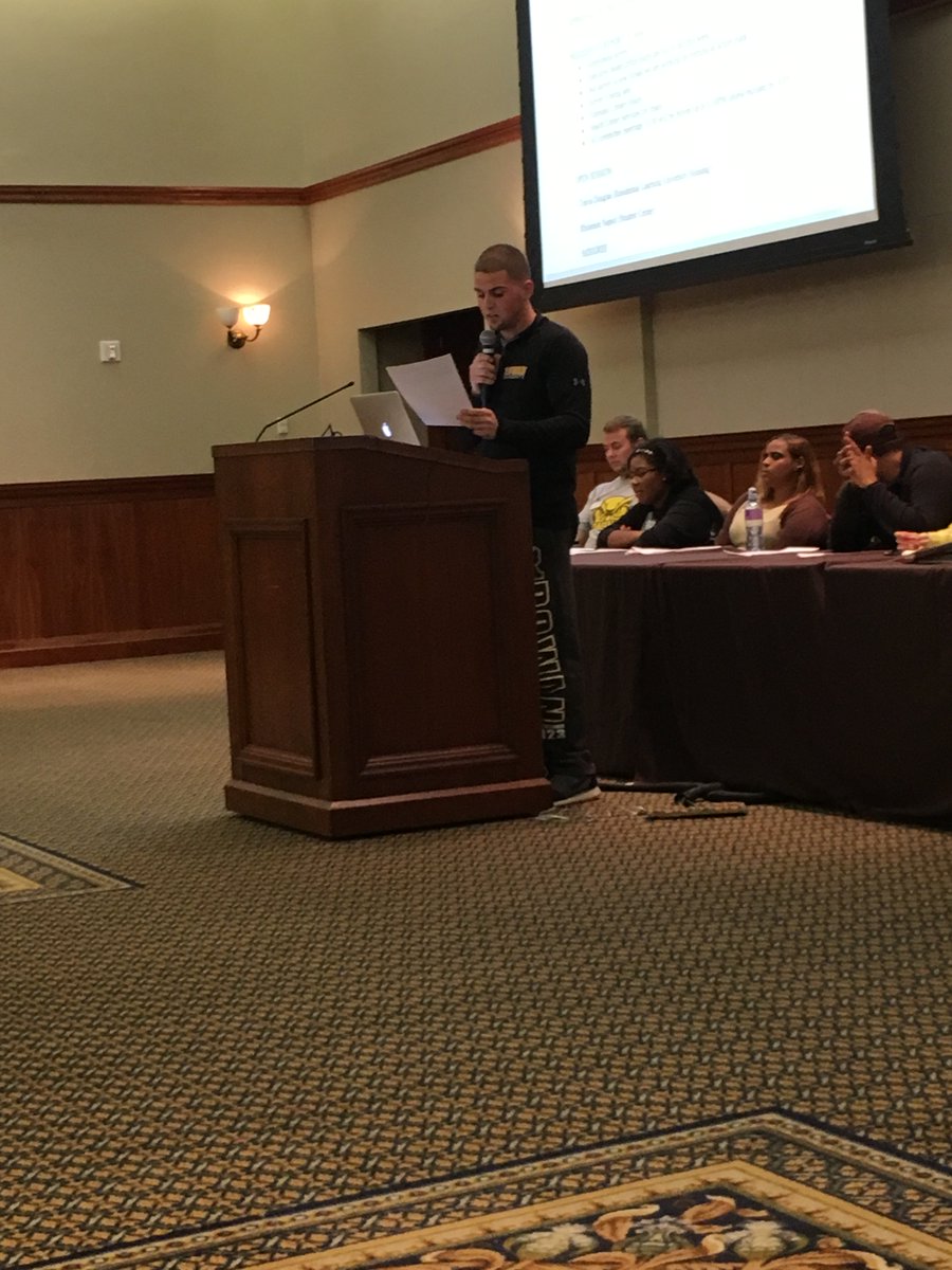 Our President <a href="/sgapresidant/">Rowan SGA PresidANT</a> delivered is President's Address in his #RowanSwag