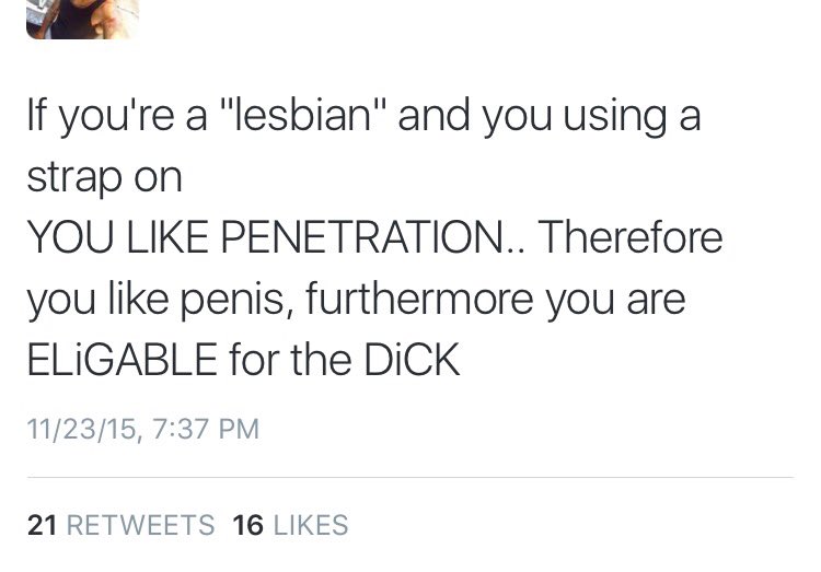 UpstanderEffect's tweet photo. LOL @ #eligable *shakes u* sexuality =/= sexual orientation. Ex-a man can like anal play &still identify as hetero https://t.co/R60nqJCEp7