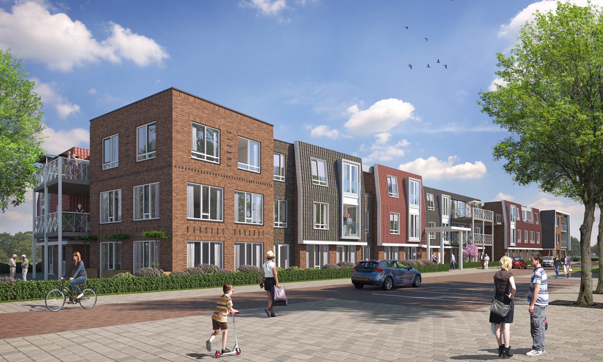 Boltongroep's tweet photo. Vandaag 1e paal geslagen 47 #appartementen De Nieuwe Lindescote in #Linschoten. Meer info: https://t.co/C6H9vSEK2d https://t.co/k04ucVWoMs