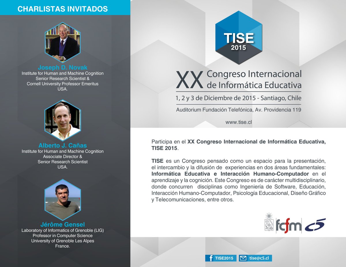 jesilvaq's tweet photo. Quedan pocos días para XX Congreso Internacional de Informática Educativa TISE https://t.co/b8ZFgs3IjE #TISE2015 https://t.co/d2swTyiNZ2