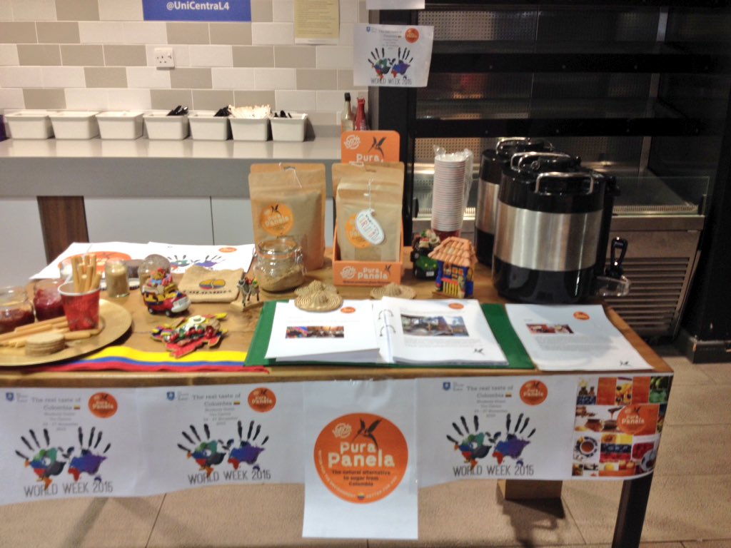 PuraPanela's tweet photo. Today at #worldWeek2015 @OneWorldSheffSU @UniCentraL4. Back tomorrow with some more free #CafeCampesino &amp; #Canelazo https://t.co/2MfwjtWmCX