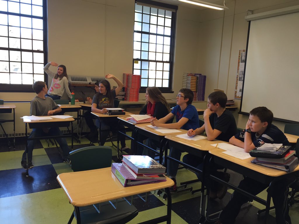 WCS_MissHongach's tweet photo. The "homework should be banned" side. Great points from both sides! #paws4wolverines https://t.co/3bv7f5sCUL