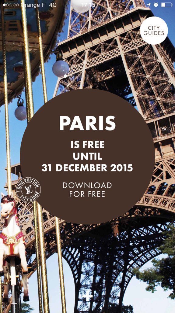 Drive_Paris's tweet photo. Découvrez Paris avec @Drive_Paris  et #LVCityGuide @LouisVuitton #FreeDownload #Paris https://t.co/bbTBLhhn4I