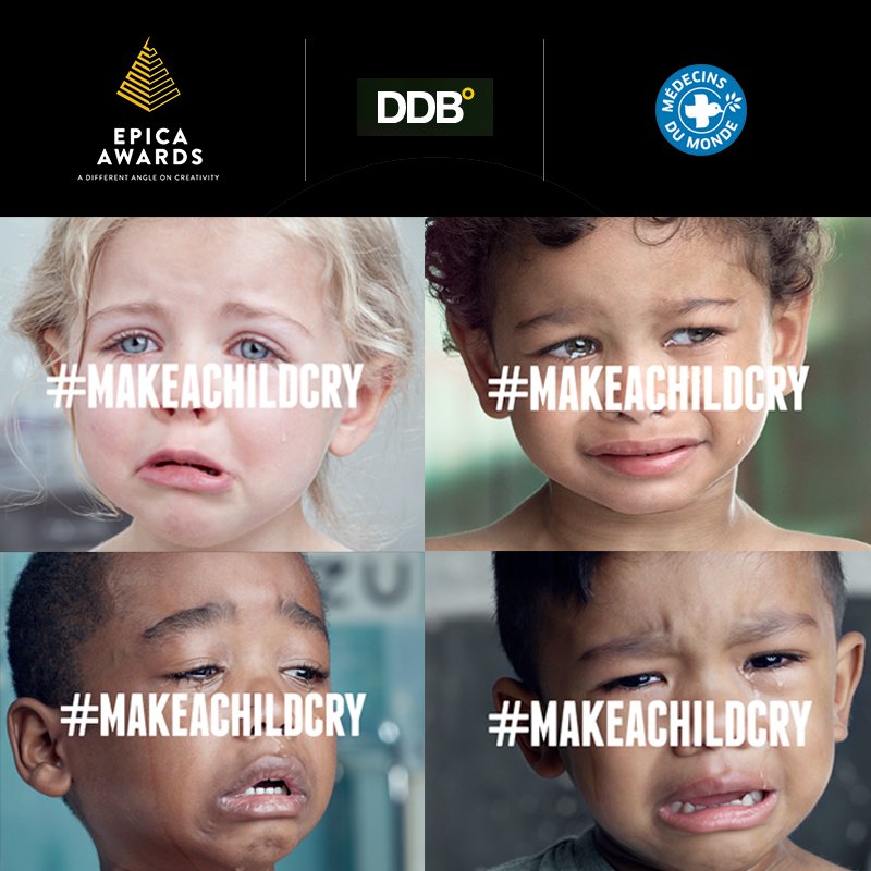MagaliFilms's tweet image. Un silver @epicaawards pour la campagne #makeachildcry @MdM_France produite pour @DDBParis réalisé par Achim Lippoth