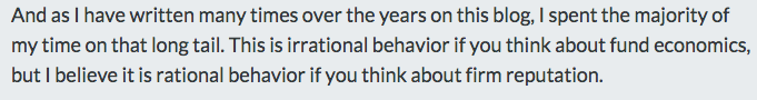 semil's tweet image. Deep insight by @fredwilson on power law driving fund economics vs long-tail behavior driving fund reputation: