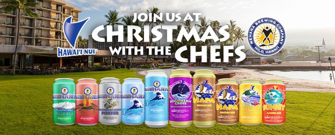 Join us for #ChristmasWithTheChefs - a benefit for <a href="/HawCC/">Hawaii CC</a> #culinary students in #Kona! hawaiinuibrewing.com/fun/christmas-…