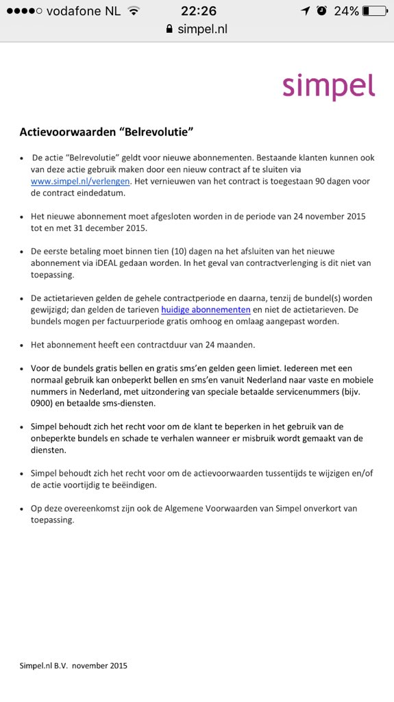 lahildebrand's tweet photo. Simpel behoudt zich het recht voor om de klant te beperken in het gebruik van de onbeperkte bundels....???? https://t.co/5txGTEISKe