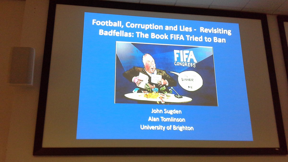 Football 4 Peace (@f4pvalues) on Twitter photo Co-founder <a href="/ProfJohnSugden/">John Sugden</a> with <a href="/AlanTomlinson1/">Alan Tomlinson</a> talking about critical sociological research into #FIFA #corruption Co-founder <a href="/ProfJohnSugden/">John Sugden</a> with <a href="/AlanTomlinson1/">Alan Tomlinson</a> talking about critical sociological research into #FIFA #corruption